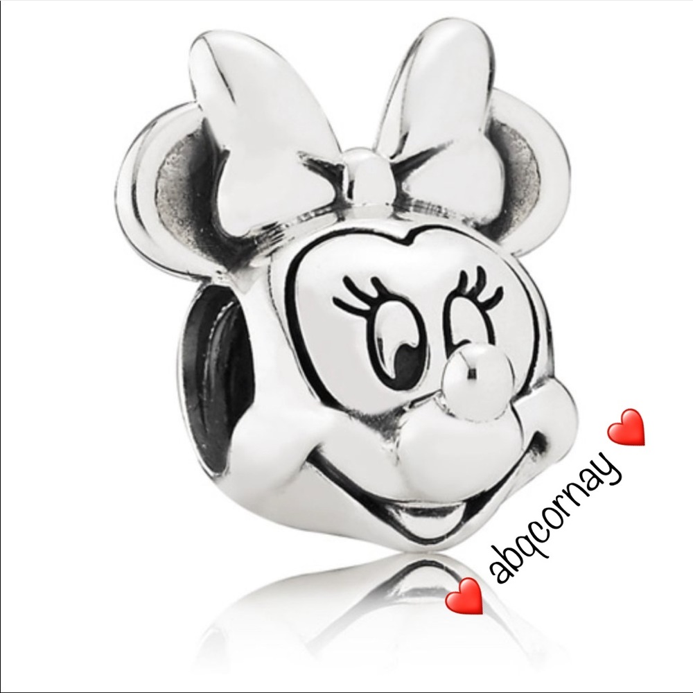 EUC Disney Pandora 791587 Sterling Silver Minnie Mouse Portrait Charm